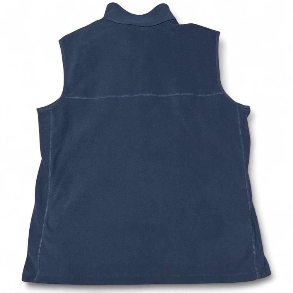 Lands End Outfitters Men’s Size XL Vest Navy Blue Fleece Full Zip - Picture 2 of 7
